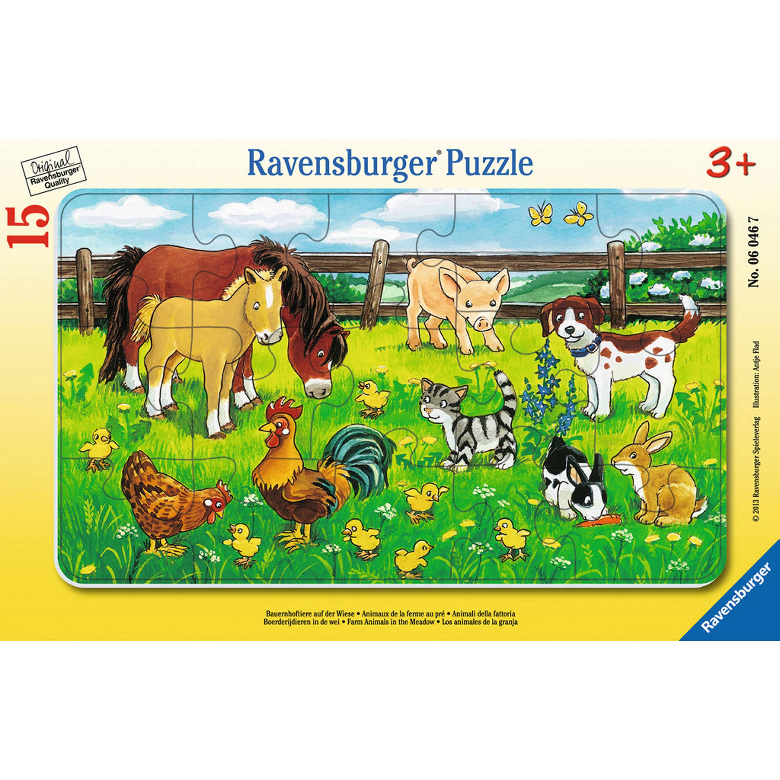Ravensburger Puzzle Bauernhoftiere Auf Der Wiese, 15 Teile, 06046 7