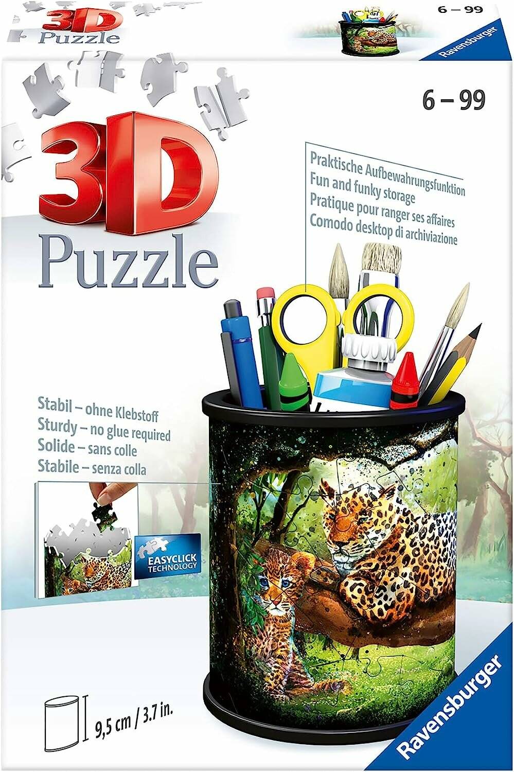 RAVENSBURGER 3D-Puzzle Stand: Leoparden 54 Teile