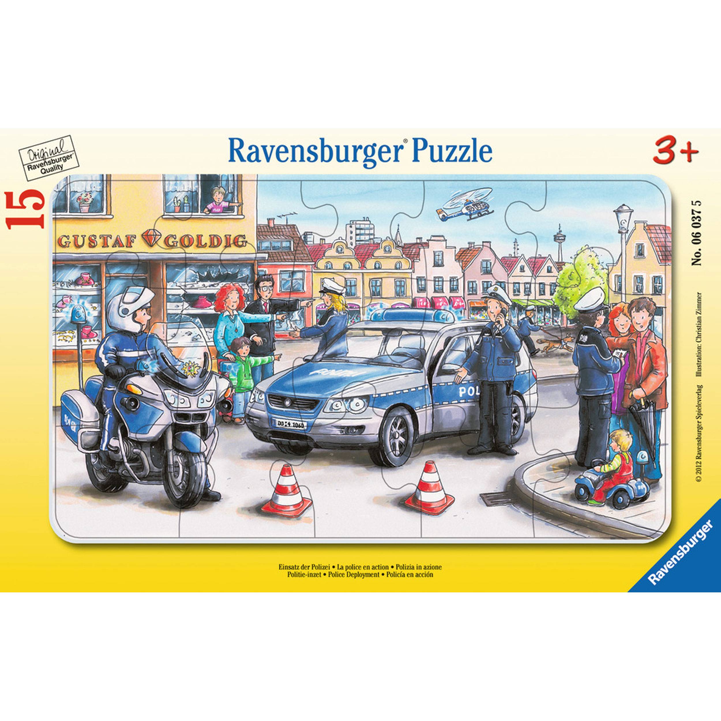 Ravensburger Puzzle Einsatz der Polizei, 15 Teile, 06037 5