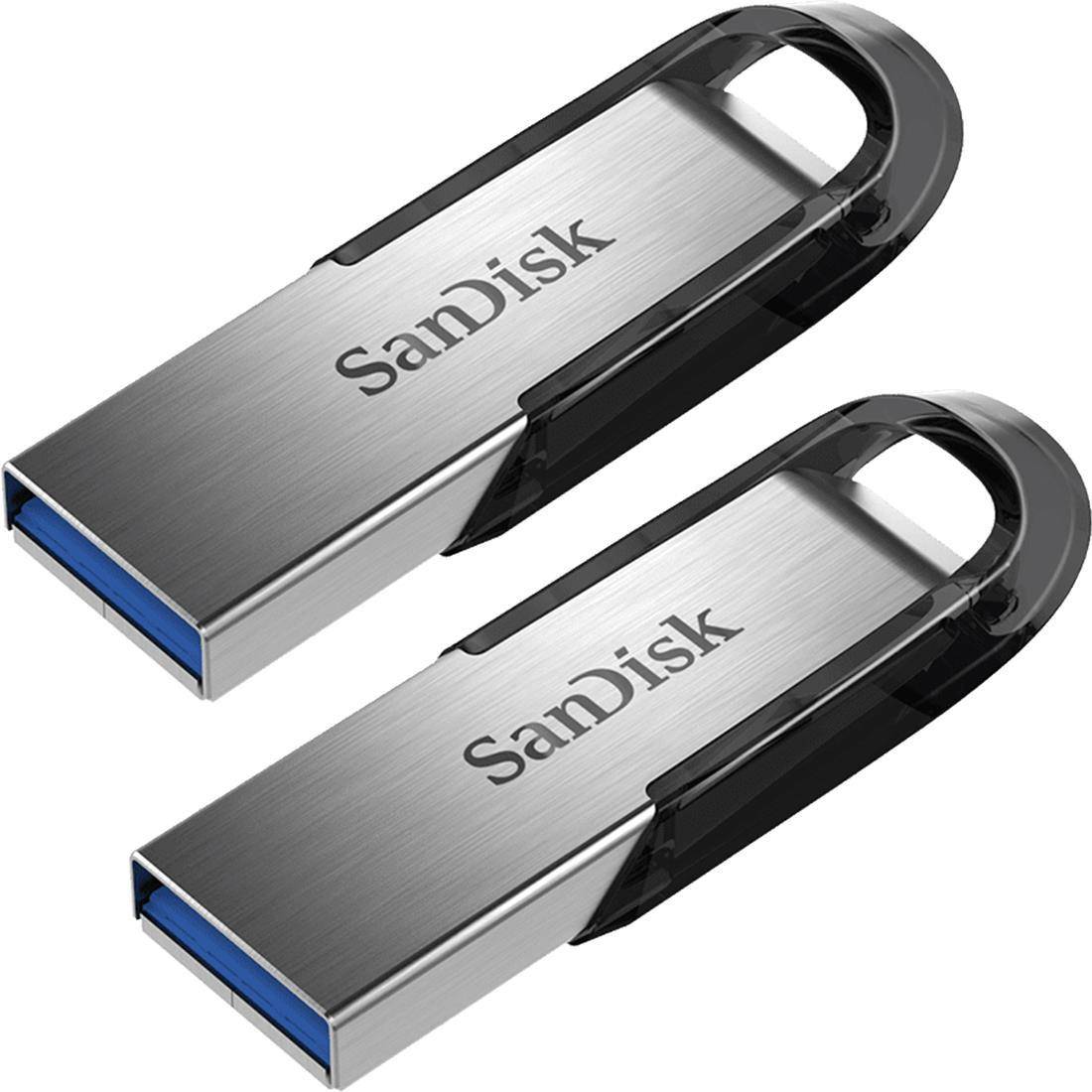 SanDisk Ultra Flair 256GB Silber/Schwarz 2er Pack