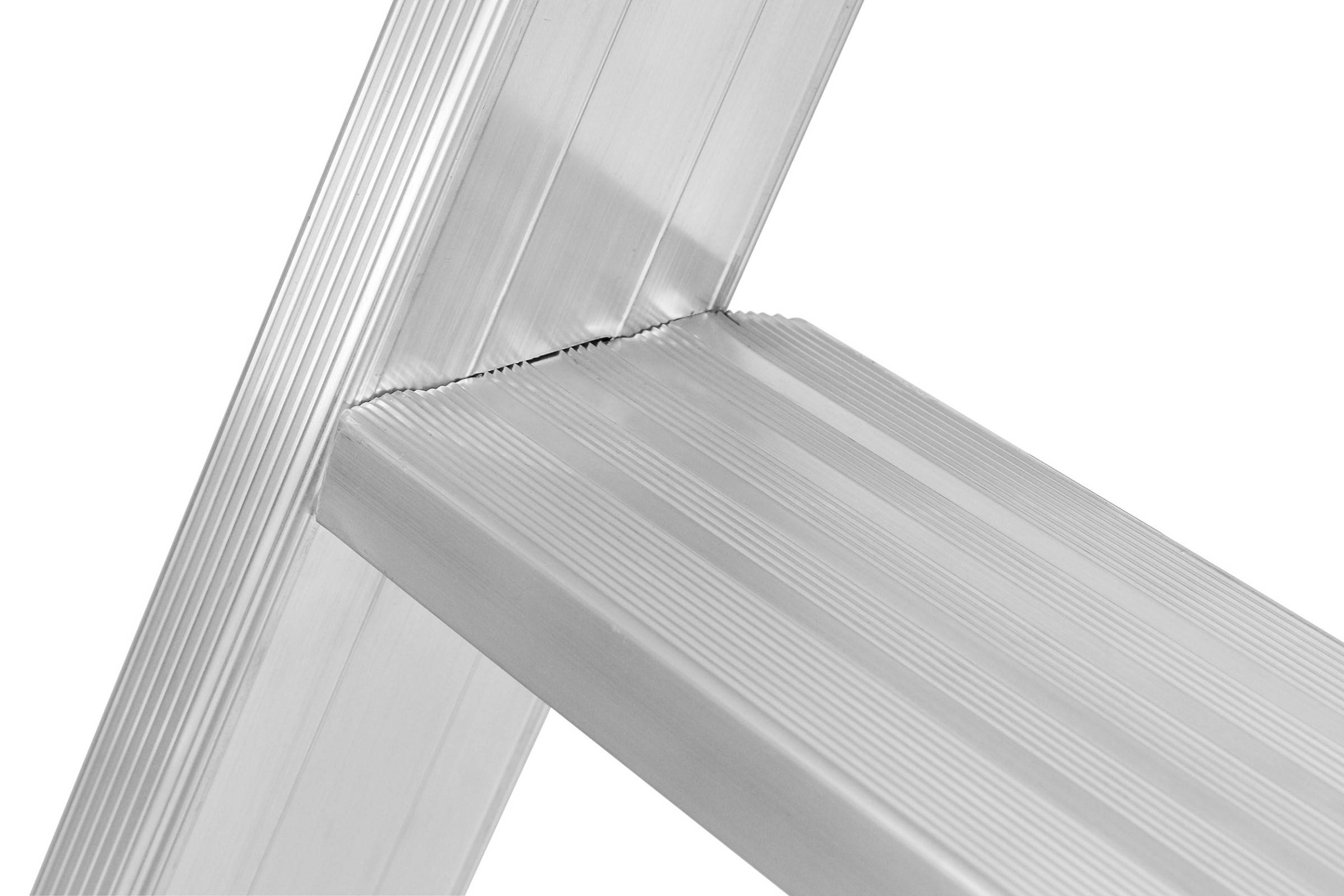 Hymer Plattformleiter mit beidseitigem Handlauf und Aluminium Ablageschale 7 Stufen