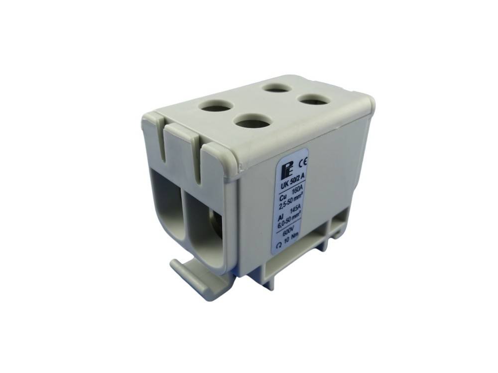 Pollmann Universalklemme UK 50/2A grau