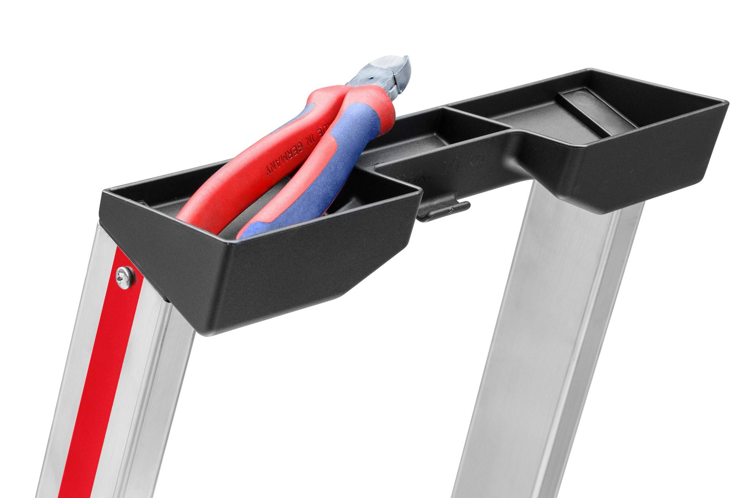 Hymer Stufenstehleiter mit Plattform und Ablageschale 3 Stufen