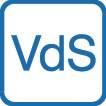 VdS'-Logo in Blau, mit den Buchstaben 'VdS' zentriert in einem blau umrandeten Quadrat.