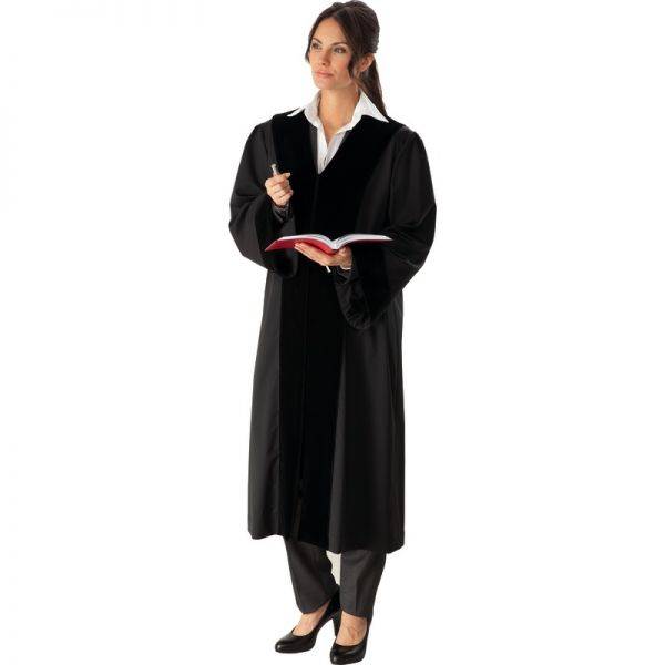 SoldanPlus Damen-Robe "Komfort-Line" mit Samt-Besatz, Konfektionsgröße 42/44
