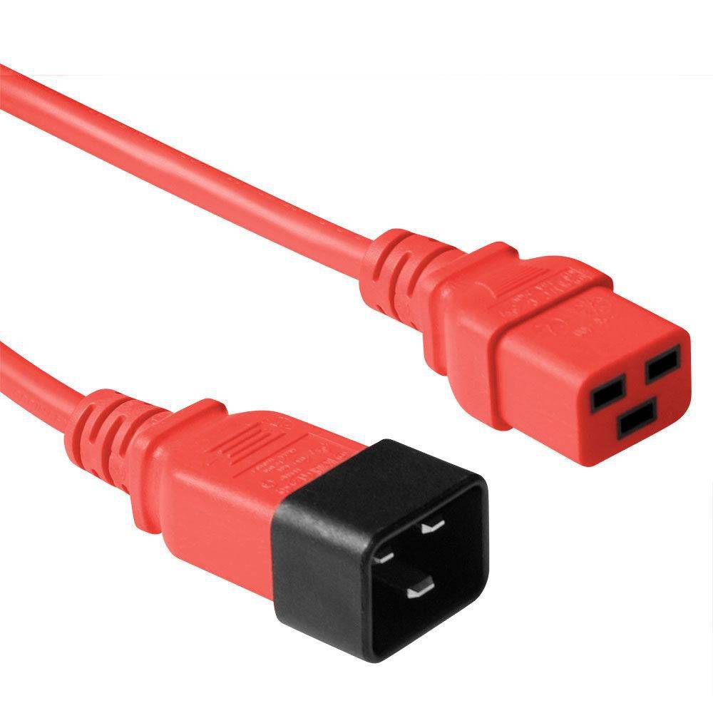 Rotes Stromkabel C20-F auf C19M, 0,9 M