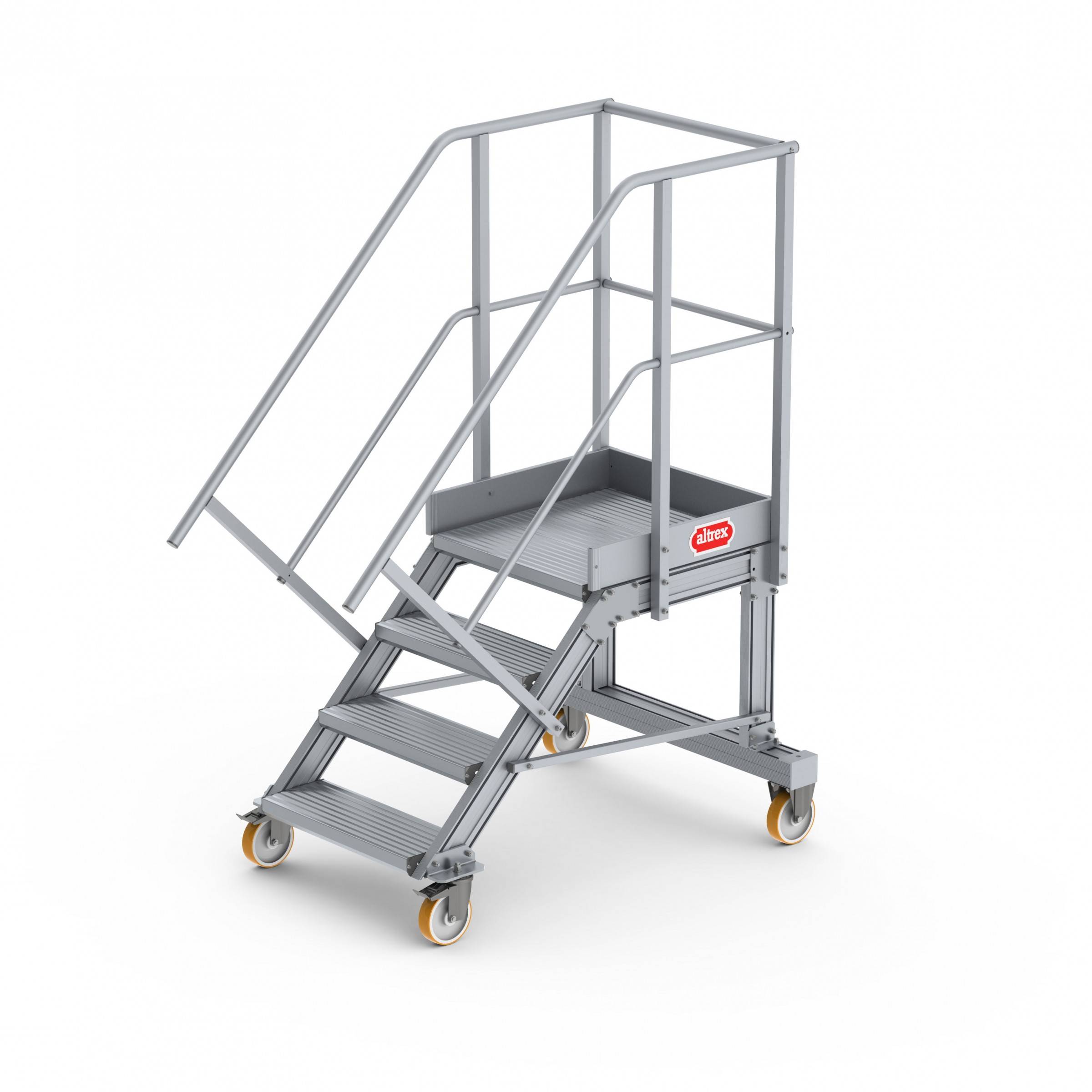 Altrex Podesttreppe fahrbar 45° 4 Stufen