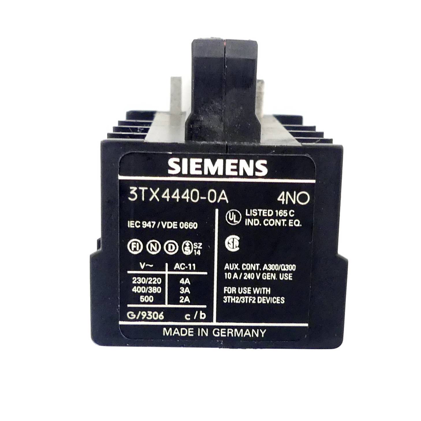 Siemens Hilfsschalterblock (3TX4440-0A)