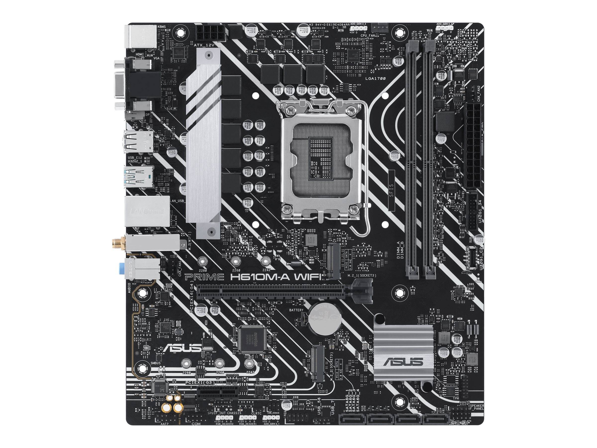 ASUS PRIME H610M-A WIFI - Motherboard - micro ATX - LGA1700-Sockel - H610 Chipsatz - USB 3.2 Gen 2, USB 3.2 Gen 1 - Giga