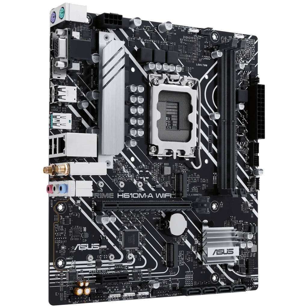 ASUS PRIME H610M-A WIFI - Motherboard - micro ATX - LGA1700-Sockel - H610 Chipsatz - USB 3.2 Gen 2, USB 3.2 Gen 1 - Giga