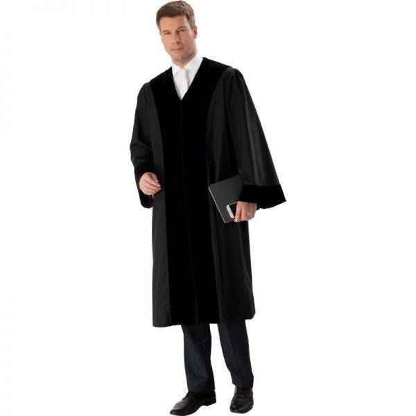 SoldanPlus Herren-Robe "Classic-Line" mit Samt-Besatz, Konfektionsgröße 98/102