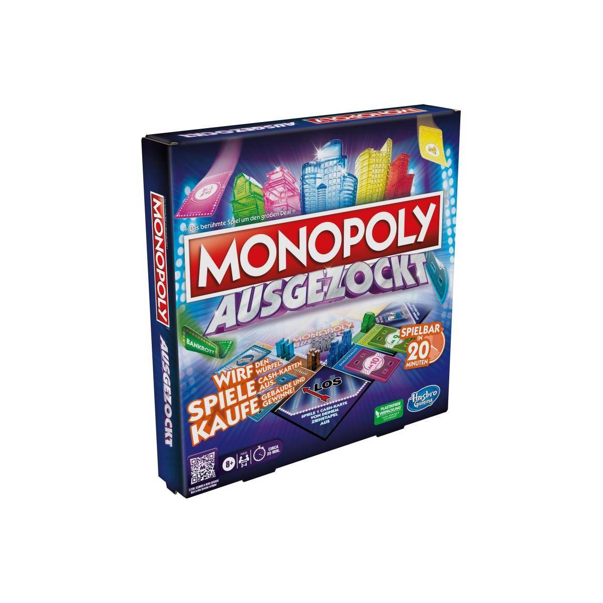 HASD1030 - Monopoly Ausgezockt, Brettspiel, für 2-4 Spieler, ab 8 Jahren (DE-Ausgabe)