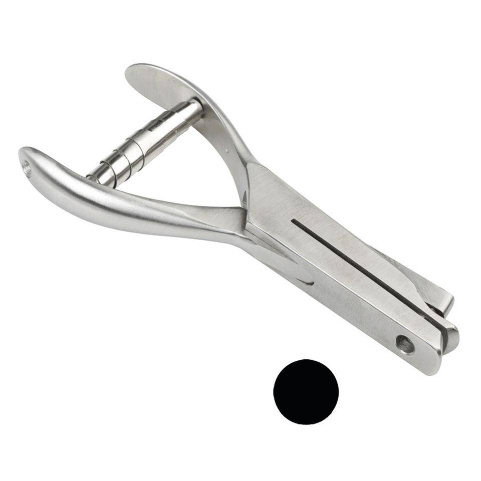 Lochzange, zum Markieren von Plaketten, Kerbform Kreis, 3mm, Maultiefe 48mm
