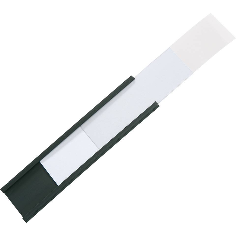 Magnetisches C-Profil-Set: Papierstreifen, Klarsichtfolien, 75x20mm, 100/VE