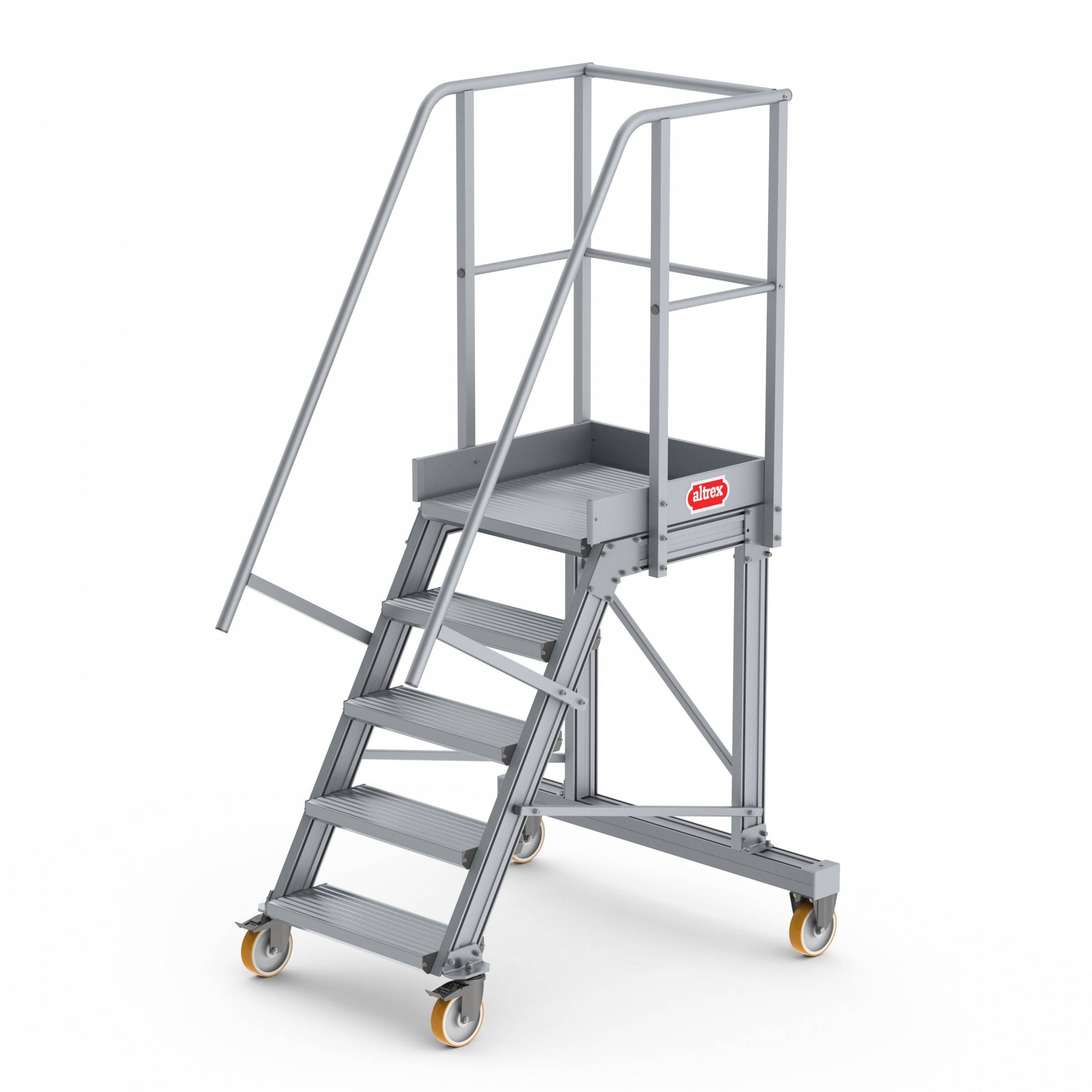 Altrex Podesttreppe fahrbar 60° 5 Stufen