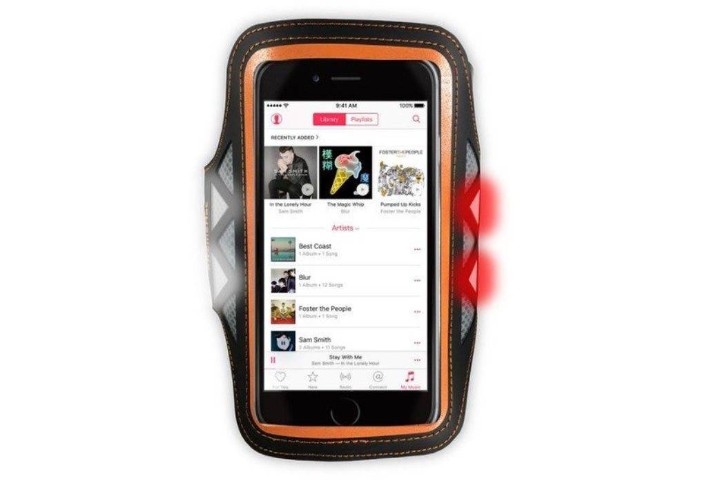 Sportwrap mit LED Armband für Smartphone/iPhone/MP3