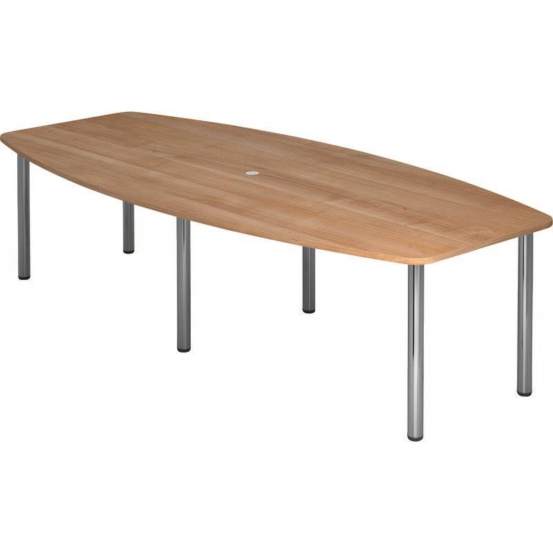 HAMMERBACHER Besprechungstisch MEETING, 6-Fuß, einfarbig, B x H x T: 2.800 x 72, Nussbaum-Dekor