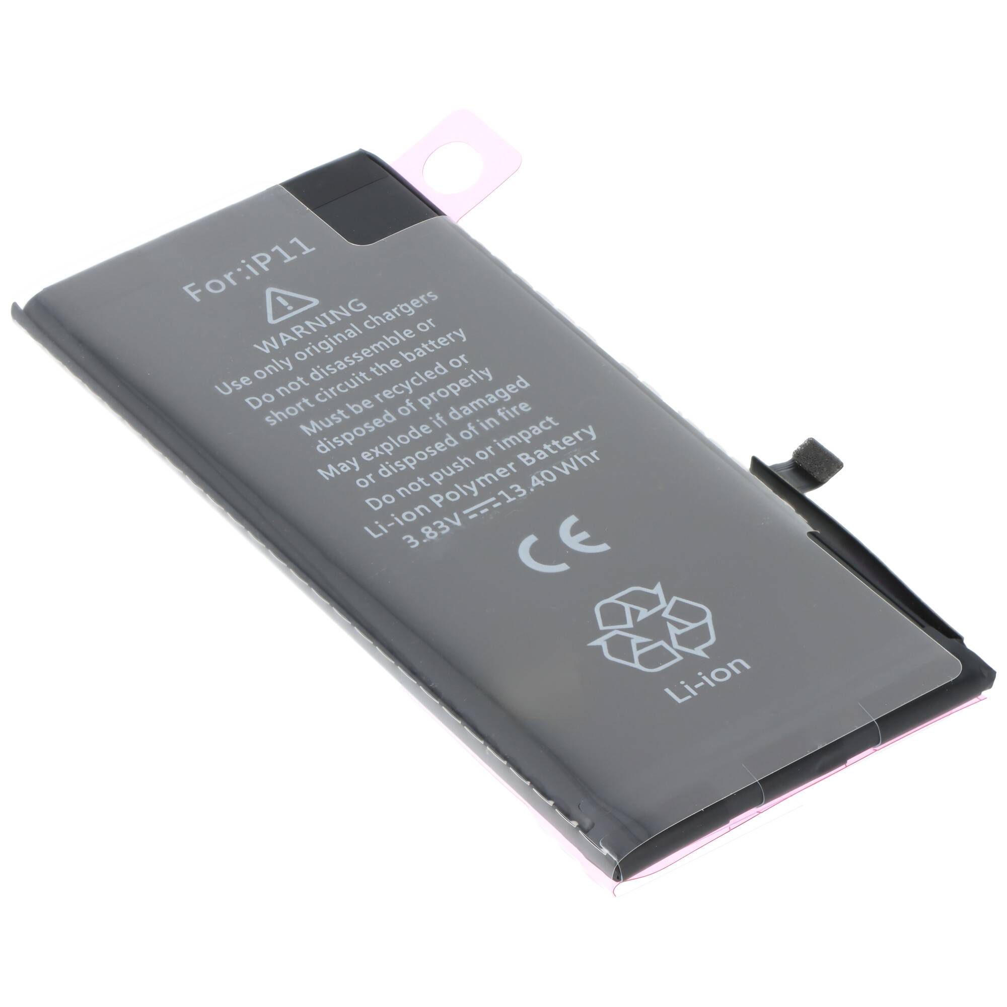 Akku passend für Apple iPhone 11, Li-Polymer, 3,83V, 3500mAh, 13,4Wh, built-in, ohne Werkzeug