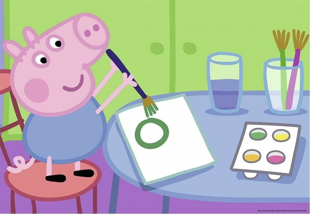 RAVENSBURGER Puzzle Peppa Pig in der Schule 2x24 Teile