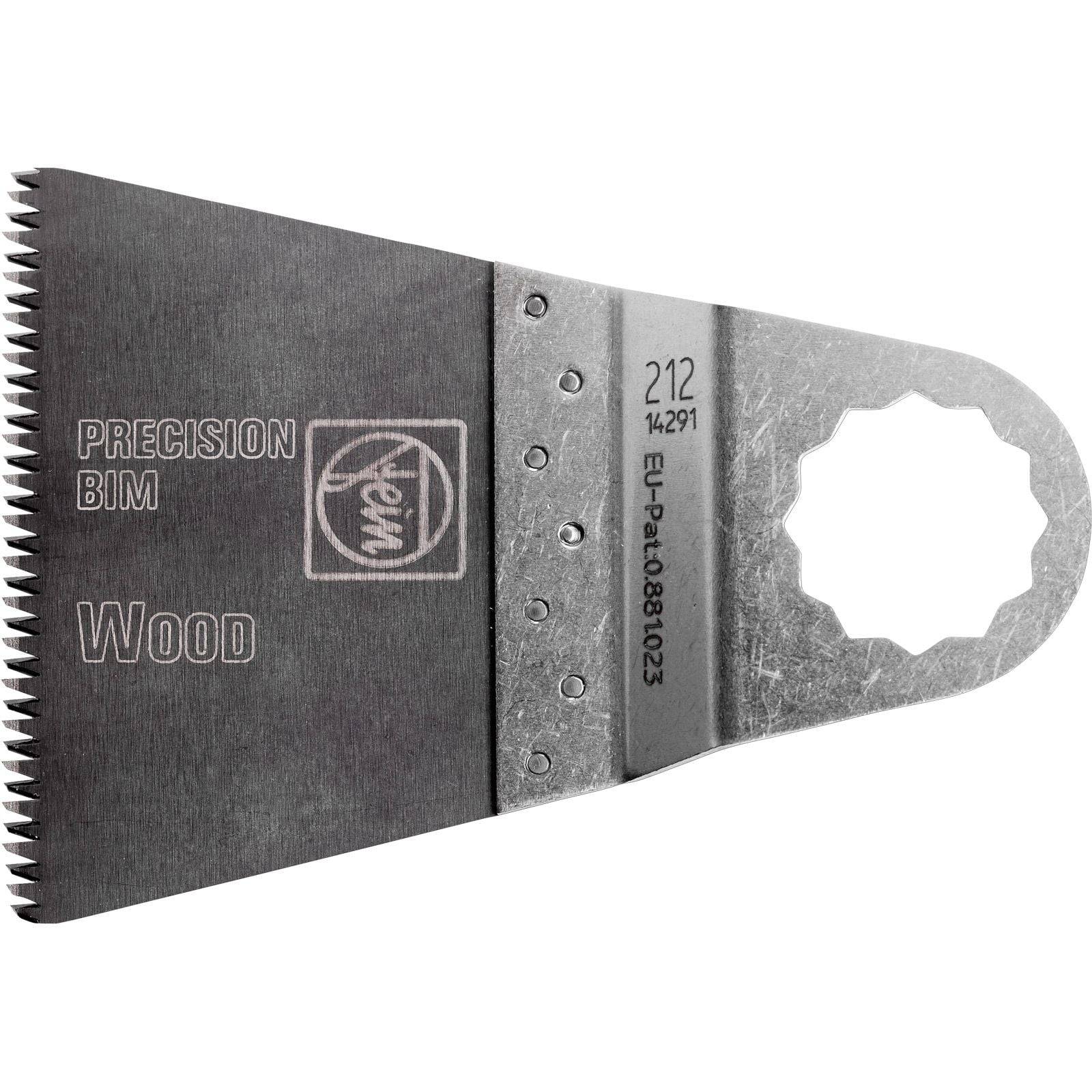 Eine Nahaufnahme eines Metalloszillationswerkzeugblatts mit der Beschriftung 