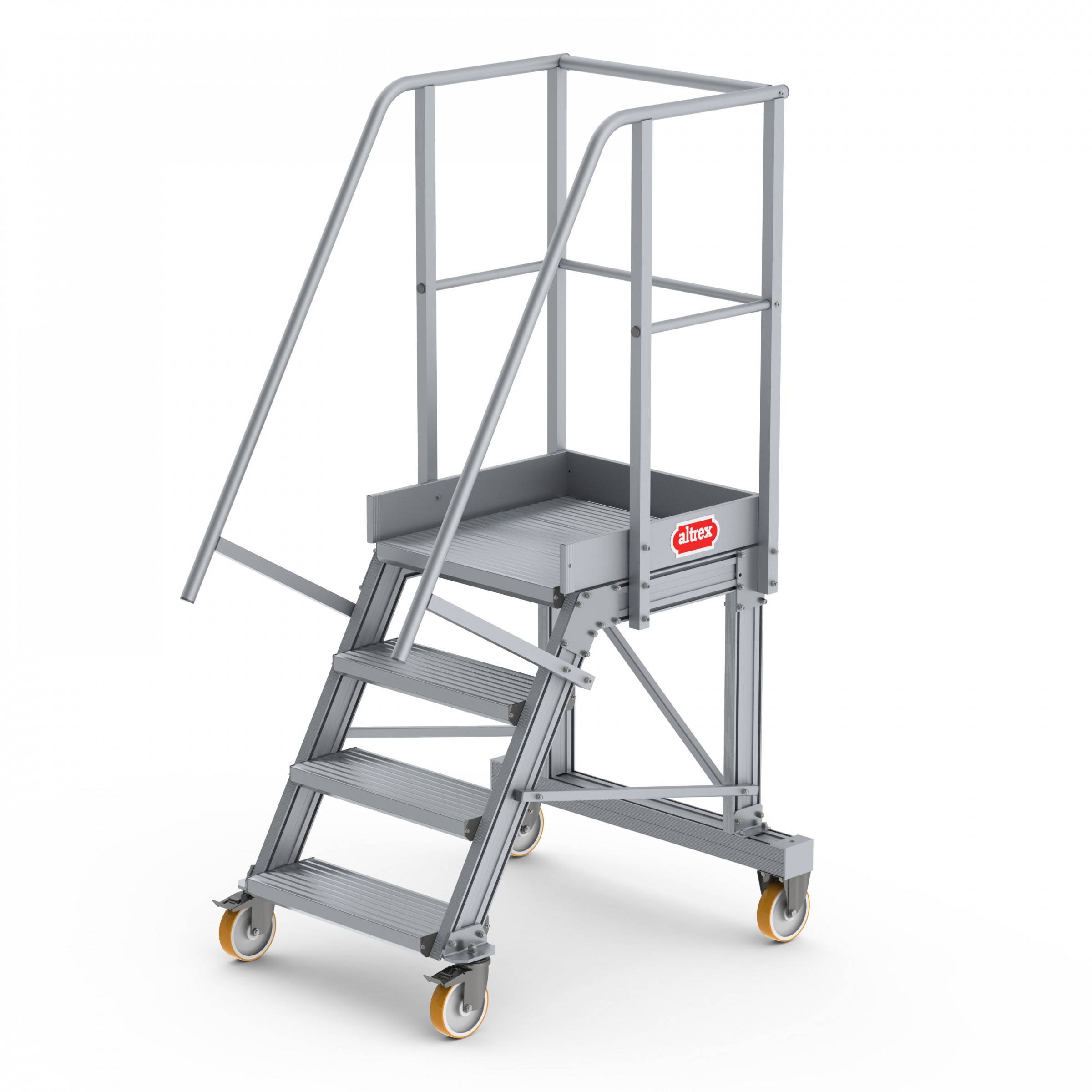 Altrex Podesttreppe fahrbar 60° 4 Stufen