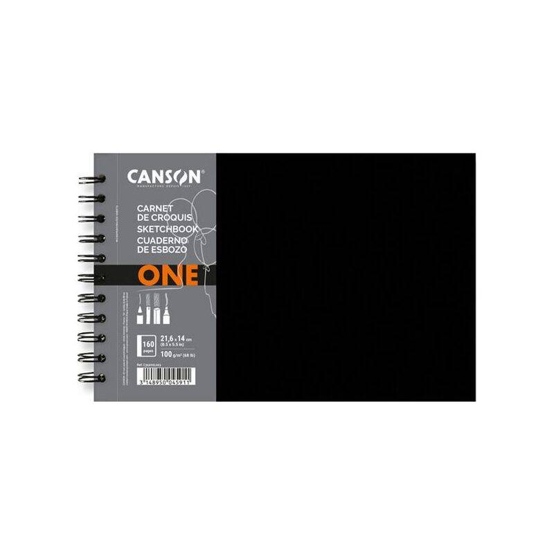 CANSON Skizzenbuch ONE, 216 x 140 mm, schwarz