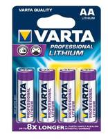 Varta 4x AA Lithium Einwegbatterie Install.Baumaterial Hauskomm/Batt/Sicher Batt.Akkus Taschenl.