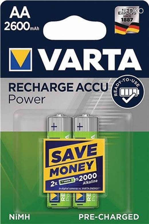 Varta Akku RECHARGE Power AA HR6 2600mAh 2St. Multimedia-Technik Akkus