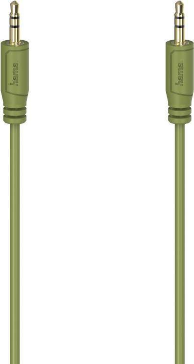 Hama Audio-Kabel Flexi-Slim, 3,5-mm-Klinken-Stecker, vergold., Grün, 0,75 m (00200728)