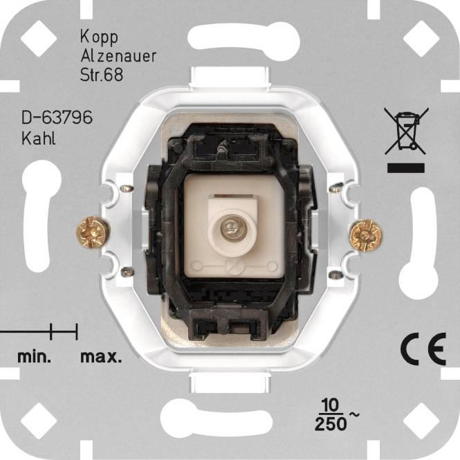 KOPP UP Kontroll 5046.0000.7 Install.Baumaterial Schaltermat/Geb.Steu Schalter Steckdosenm