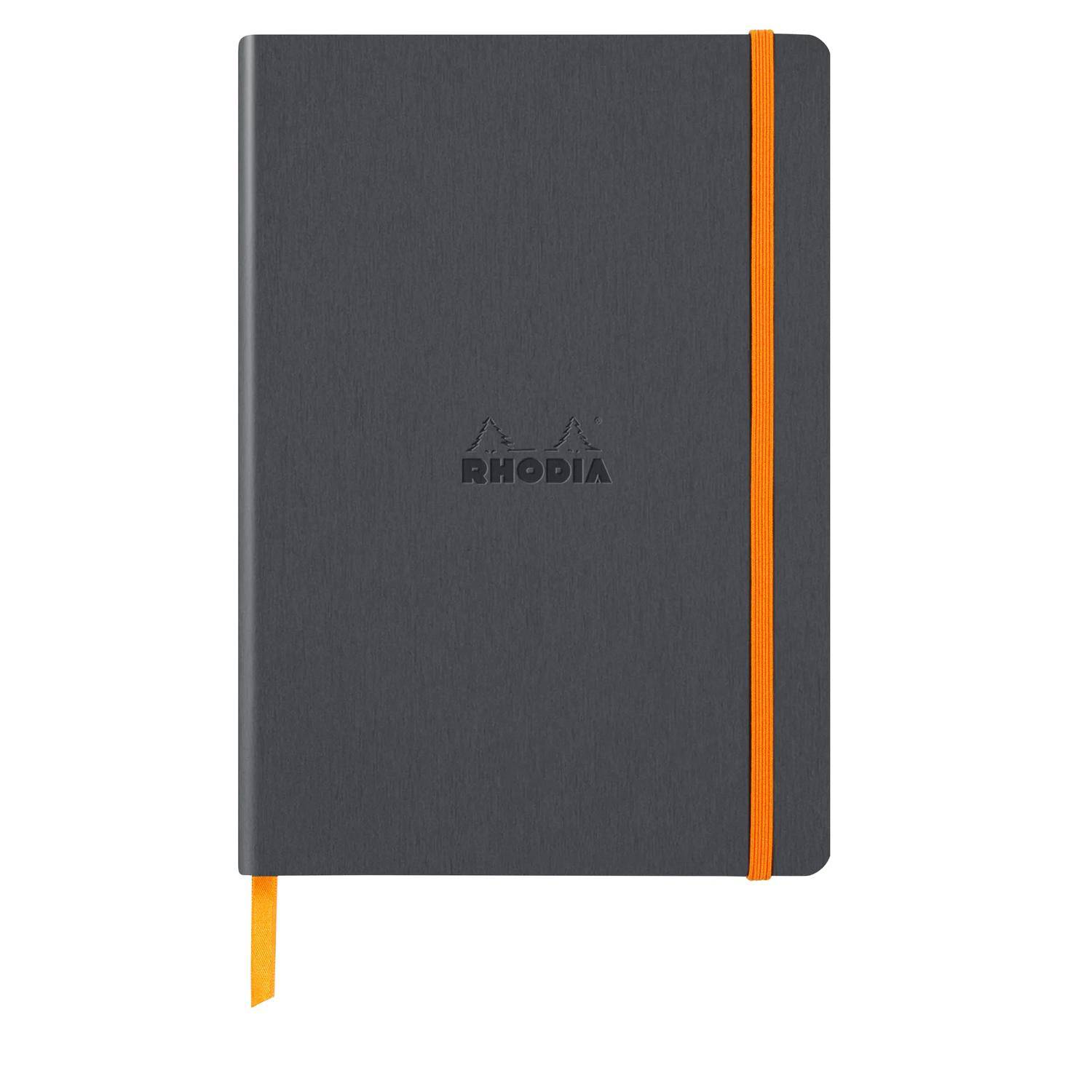 Rhodia Notizbuch A5 Softcover, 80 Bl 90g, liniert, Titan 117385C