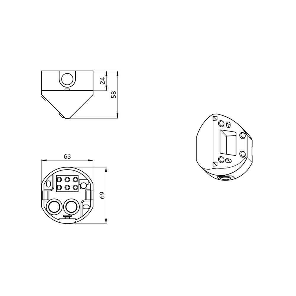 BEG Brück Electronic Innenecksockel 97005