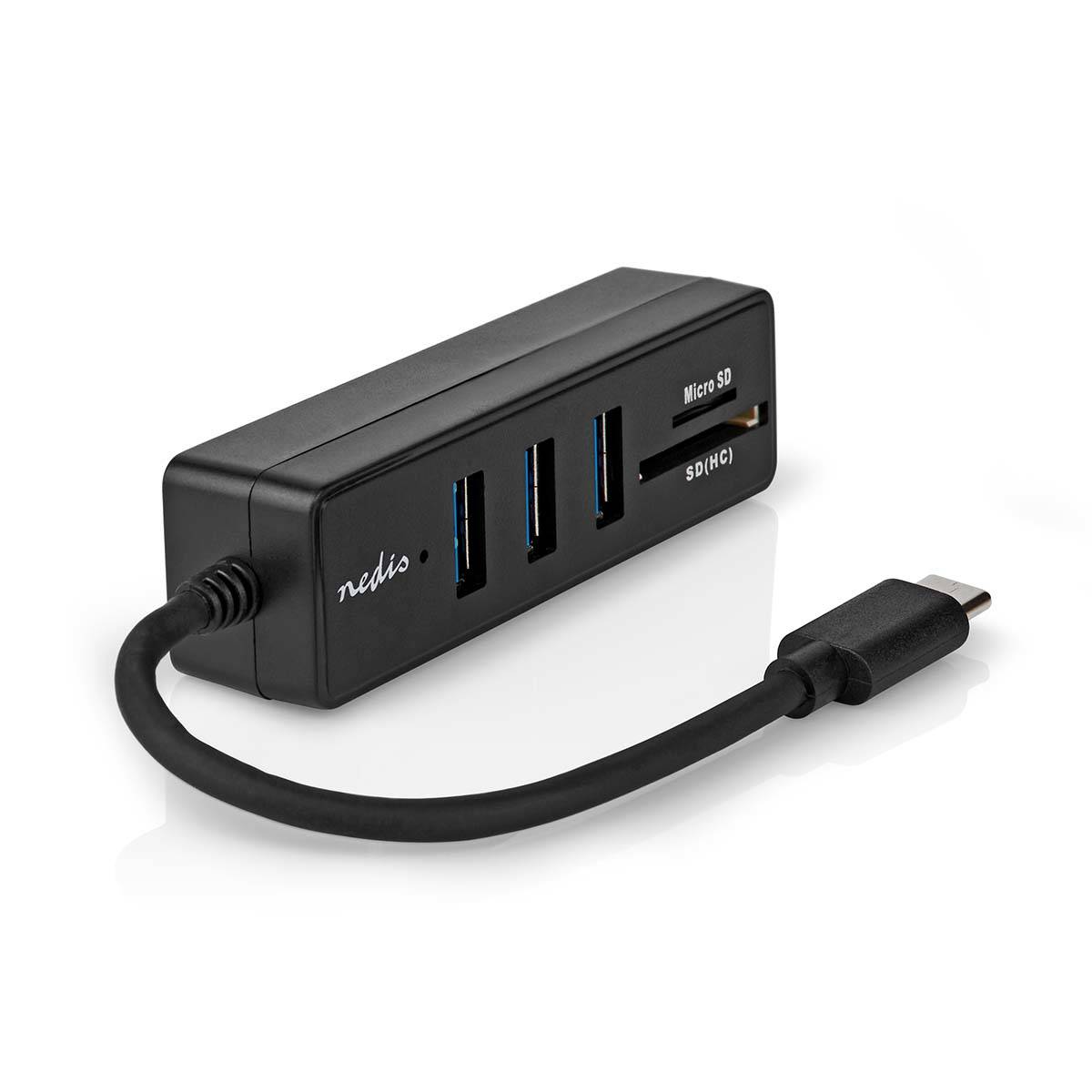 Nedis CCGB64250BK01 USB-Hub 1x USB-C 3x USB