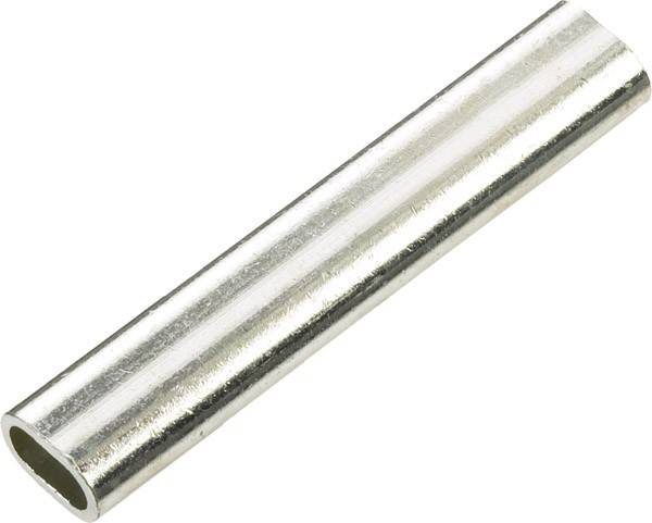 Ein glänzender metallischer Rohr, zylindrisch geformt, der das Licht reflektiert.