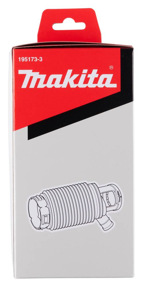Makita Produktkarton für Teil 195173-3 mit einer Abbildung eines aufgerollten Schlauches/Kabels Zubehörs auf der Vorderseite.