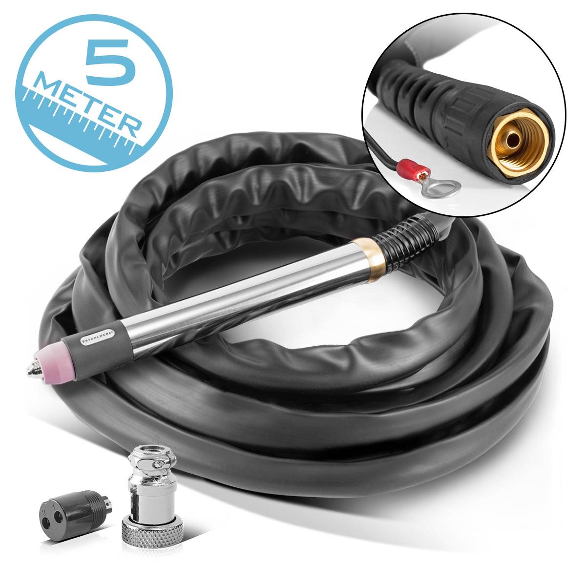 STAHLWERK Plasmabrenner P60 CNC mit Edelstahlgehäuse inklusive 5 m Schlauchpaket