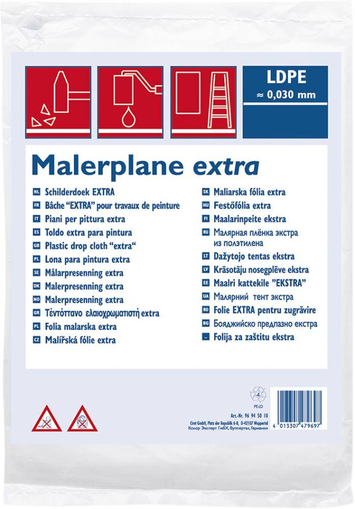 Bauplane LDPE reg. 30 my 4 x 12,5 m transluzent - Artikel: 4013307479703