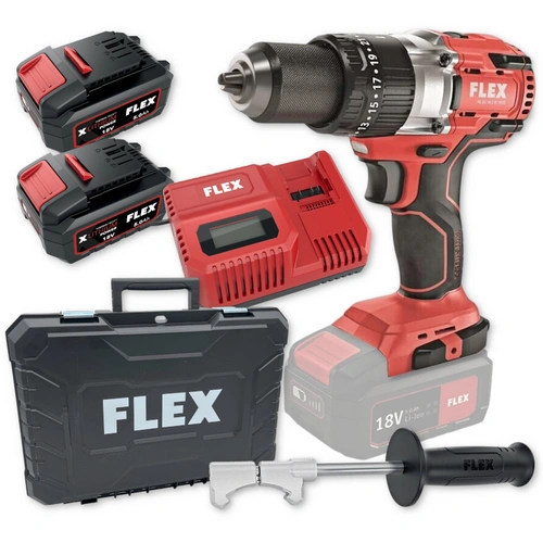 FLEX Akku-Schlagbohrschrauber 18V PD 2G 18.0-EC 5Ah 516171 + Schnellladegerät FLEX Akku-Schlagbohrschrauber 18V PD 2G 18.0-EC 5Ah 516171 + Schnellladegerät