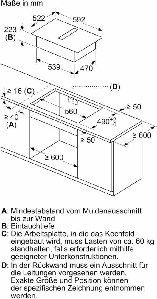 Siemens MDA EB-Autark-Kochfeld Indukt. ED611BS16E
