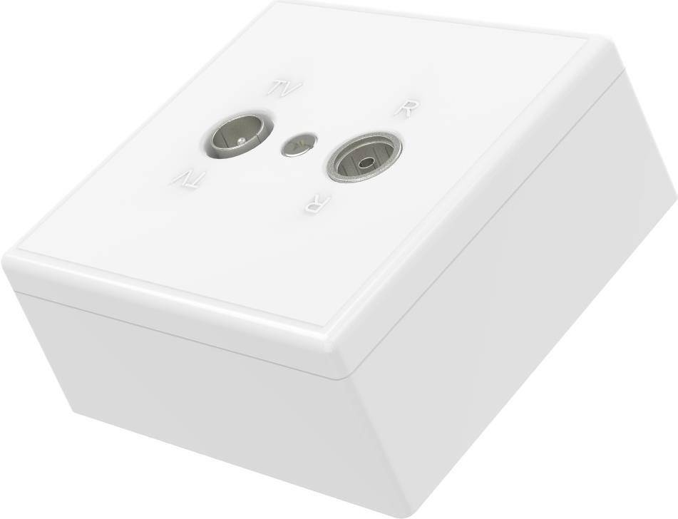 Hama Antennen-Endsteckdose, 75 Ohm, Aufputz (00205229)