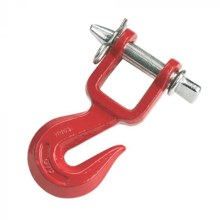 Ackerschienenhaken - Metall lackiert - Bolzenstärke 19 mm - maximale Zuglast 4500 kg - rot