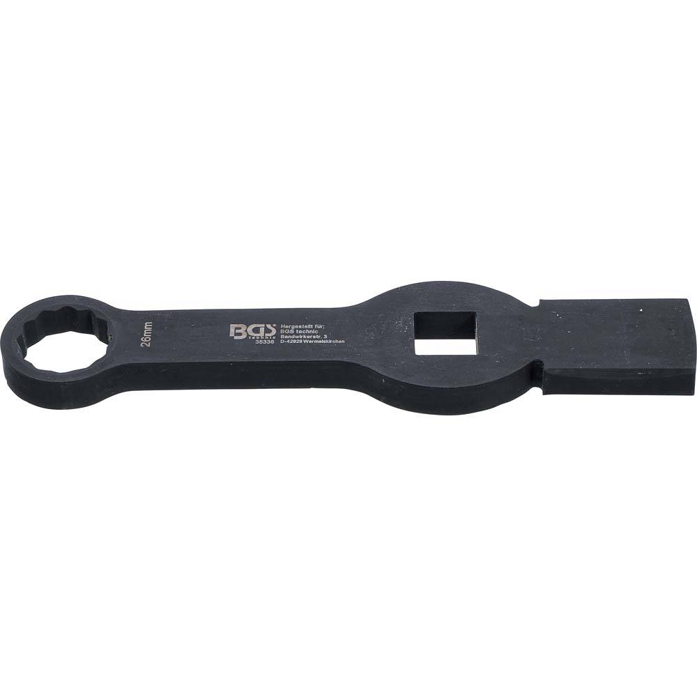 Schlag-Ringschlüssel - Abtriebsprofil Zwölfkant - Schlüsselweite 24 mm - für Nfz diverse - geeignet für Bremssattelverschraubung