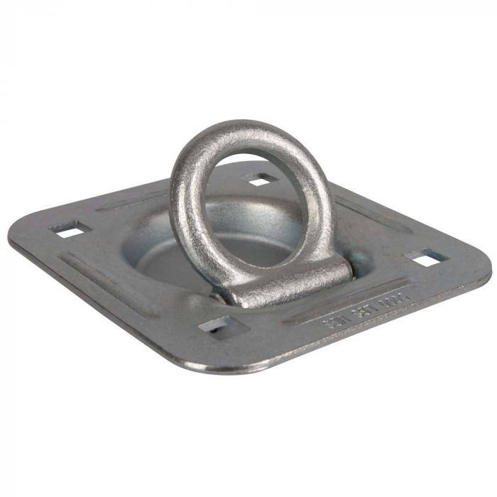 Zurrmulde - Stahl verzinkt - Ösengröße 55 x 10 mm - Ring-Ø 10 mm - Bruchlast max. 2270 kg - Zugkraft 1135 kg