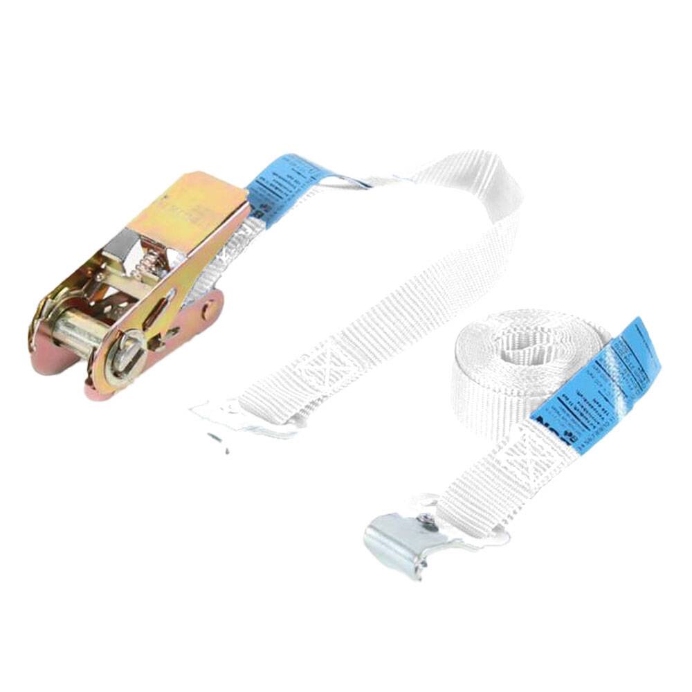Zurrgurt - Zugkraft 400daN - 25 mm breit - zweiteilig - Länge 7,50 m - weiß