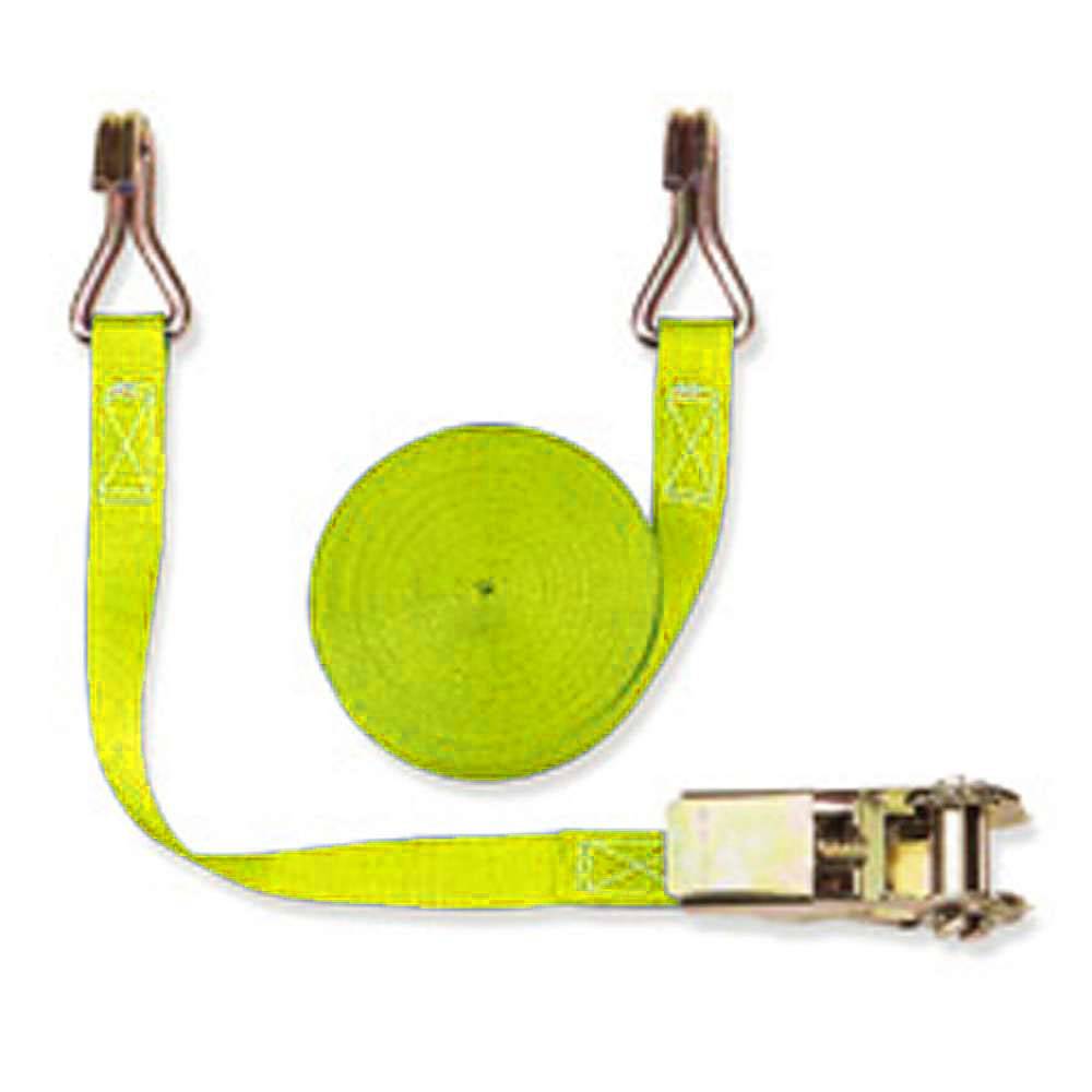 Zurrgurt - Zugkraft 400daN - 25 mm breit - zweiteilig - Länge 1,00 m - Farbe gelb
