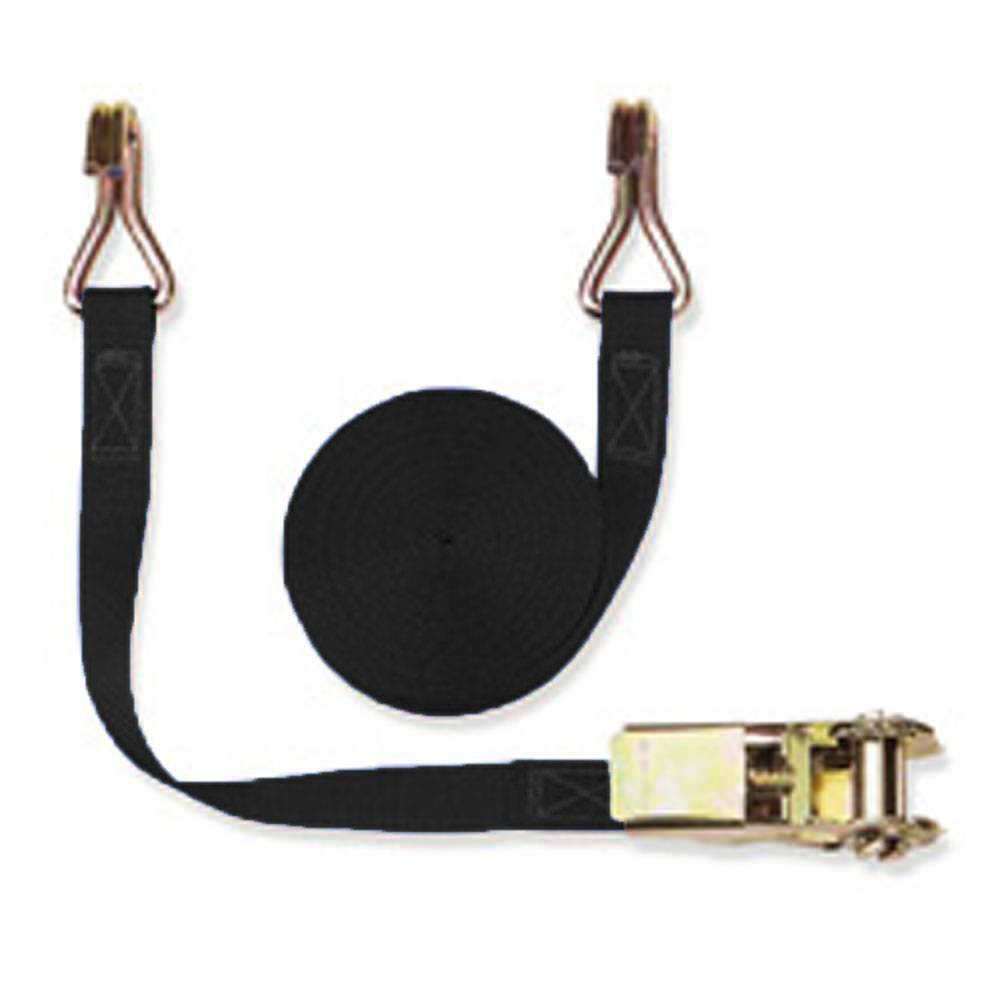 Zurrgurt - Zugkraft 400daN - 25 mm breit - zweiteilig - Länge 9,50 m - Farbe schwarz