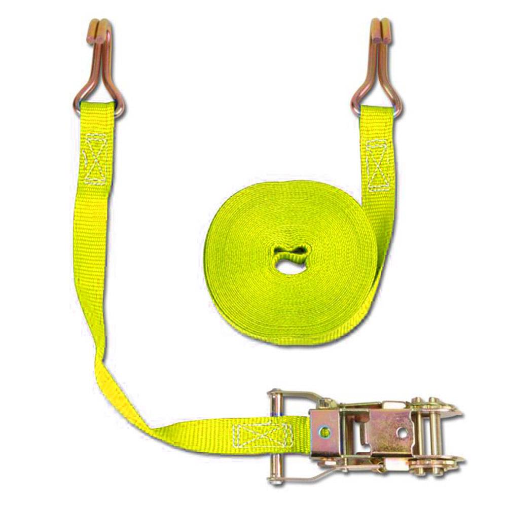 Zurrgurt - Zugkraft 500 daN - 25 mm breit - zweiteilig - Länge 8,50 m - Farbe gelb