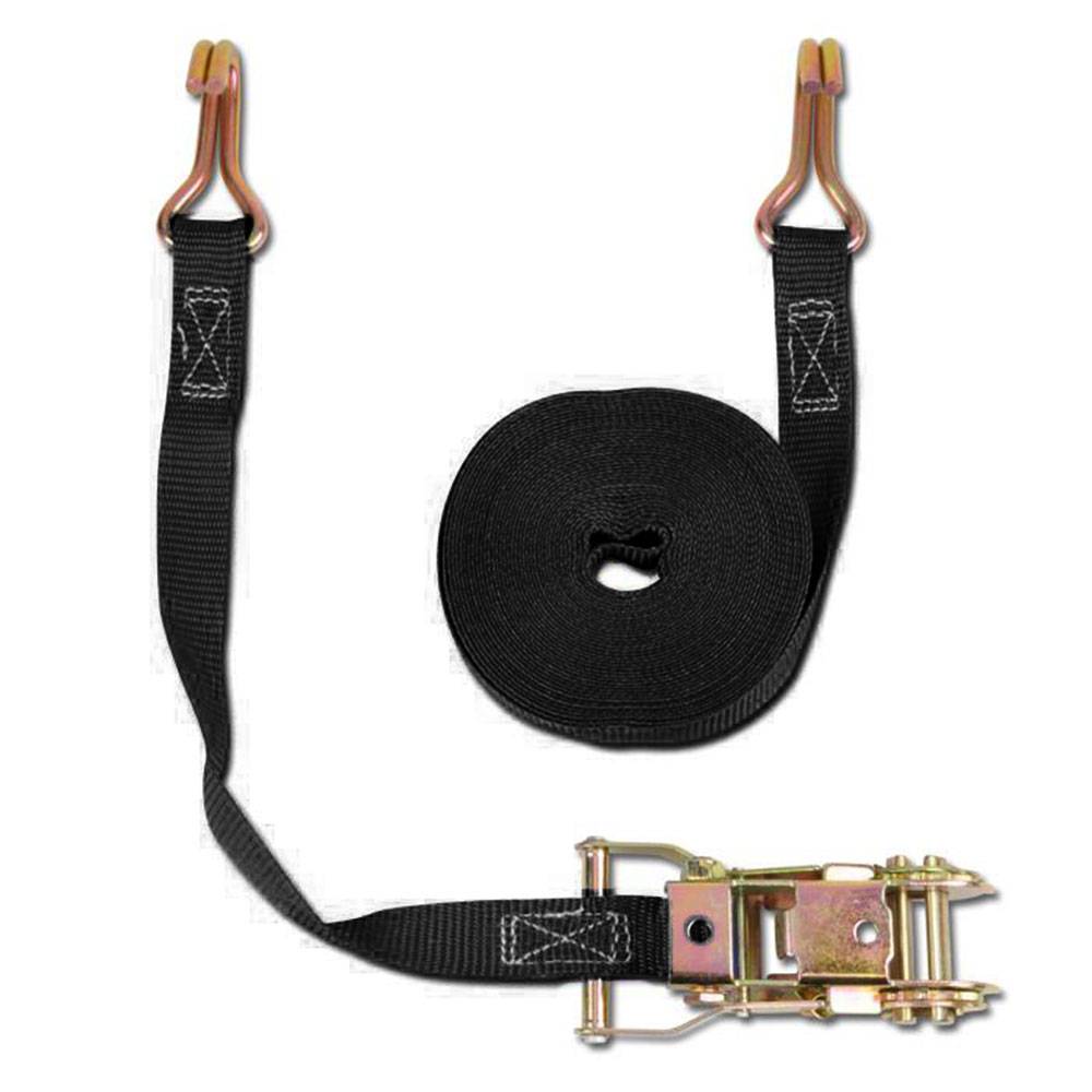 Zurrgurt - Zugkraft 500 daN - 25 mm breit - zweiteilig - Länge 2,50 m - Farbe schwarz