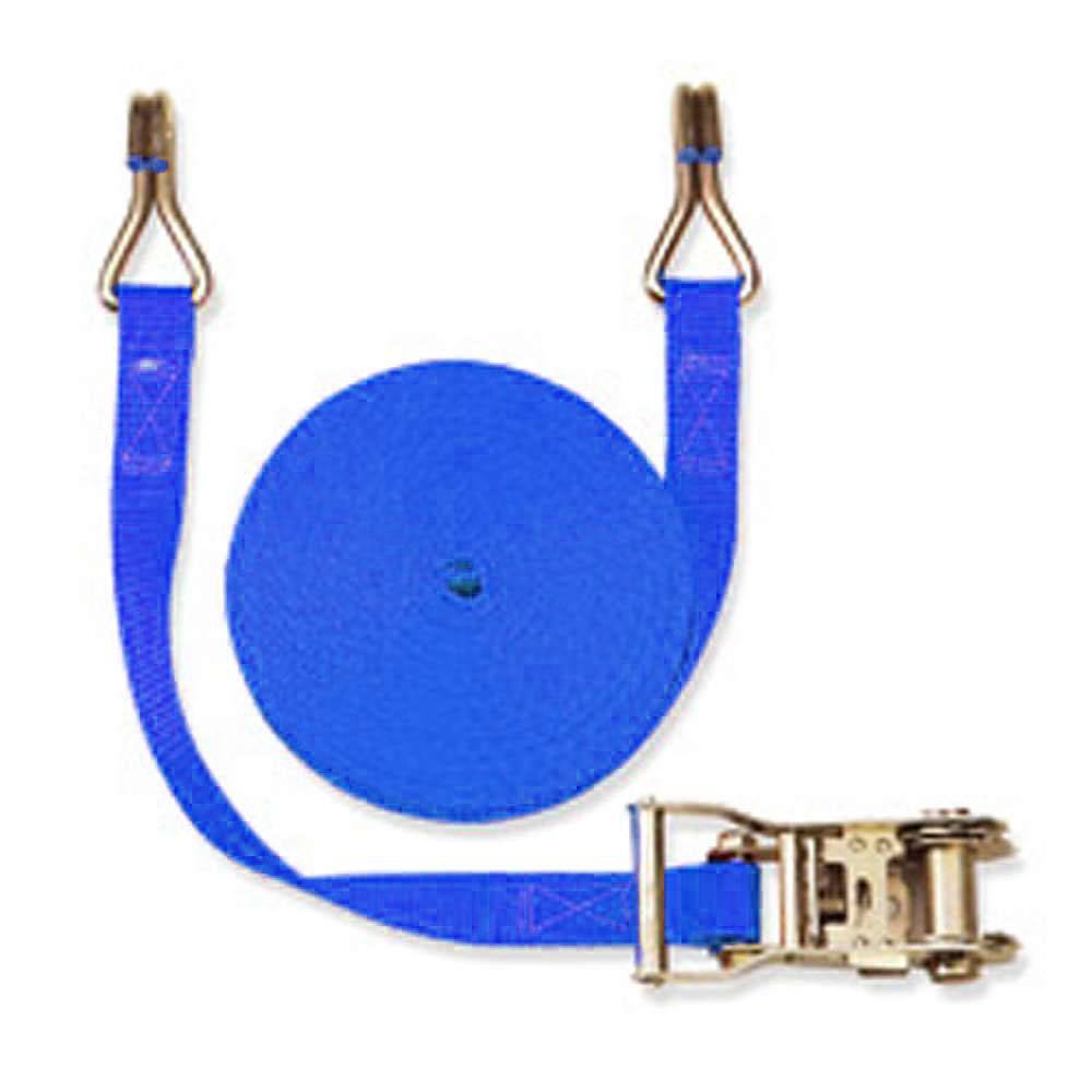 Zurrgurt - Zugkraft 750daN - 25 mm breit - zweiteilig - Länge 1,00 m - Farbe blau
