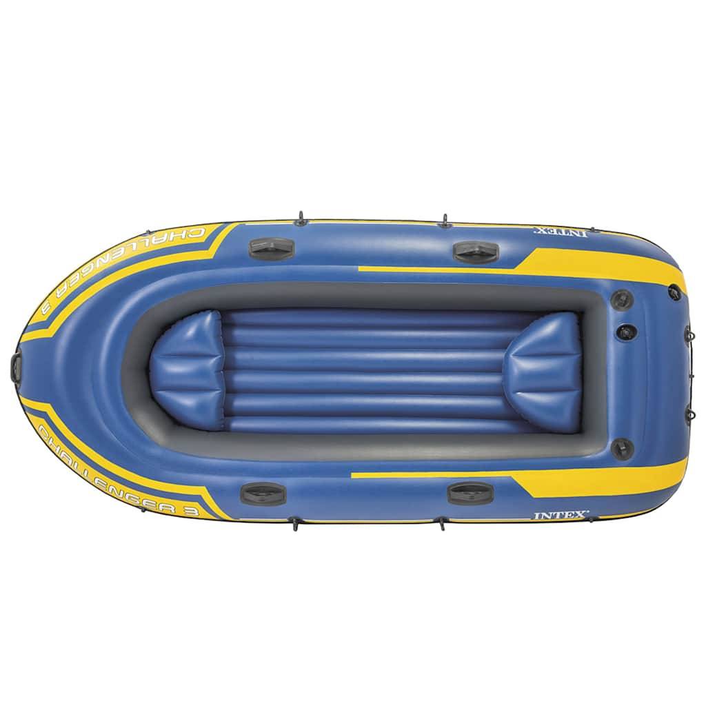 Intex Schlauchboot mit Rudern und Pumpe Challenger 3 Set 68370NP
